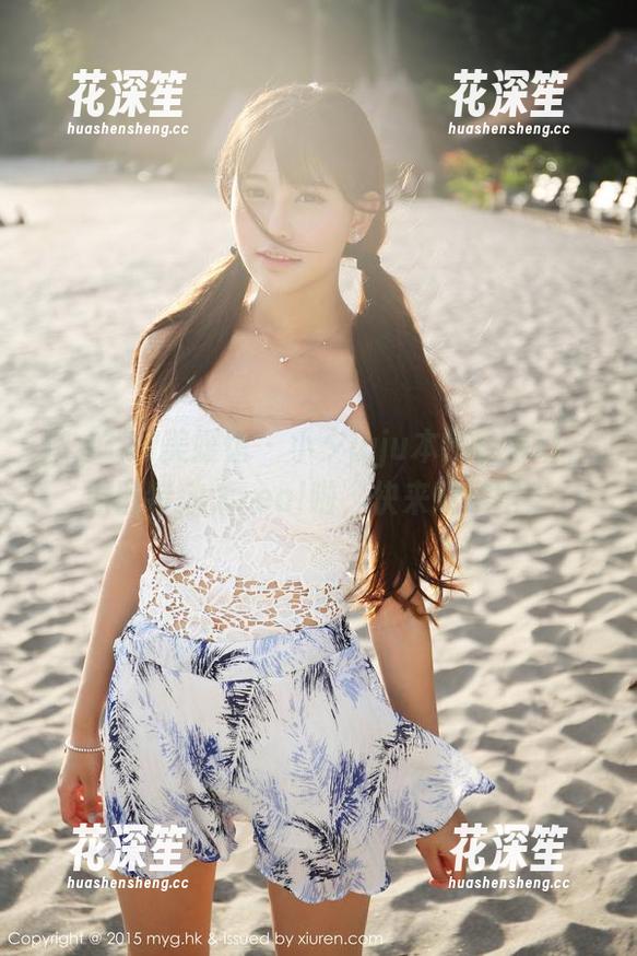 MyGirl美媛馆 - 小夕juju本色白吊带，原图特效太real啦，快来瞧瞧吧！