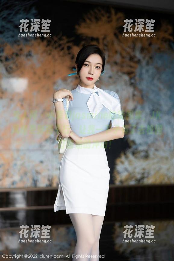 秀人网 - 小茉莉jasmine的新图集，JK风格更新到不行，让我一下子有了去校园打酱油的冲动！